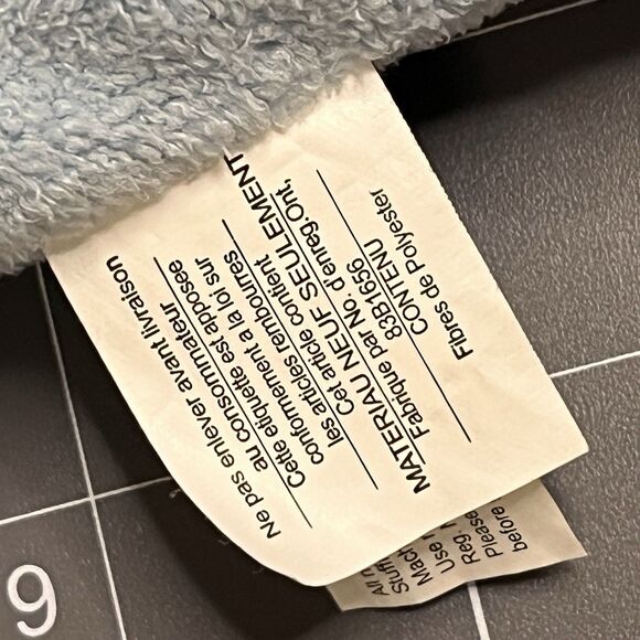 North American Bear Co Pancake Bear #3538 Flat Pastel Blue Plush Terry Lovey 14" - Picture 9 of 12